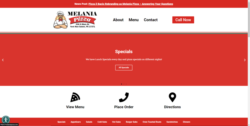 Media Tech Group Portfolio Website Design WordPress Elementor Melania Pizza