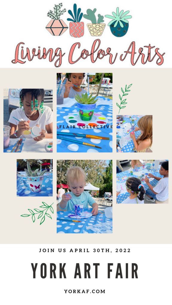 a collage of children painting